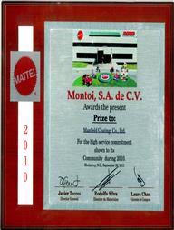 Mattel Montoi S.A. de C.V. - Prize to Excellence